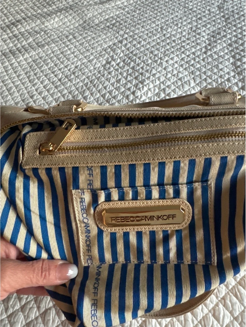 Rebecca Minkoff Yellow Woven Straw and Beige Leather Satchel Handbag